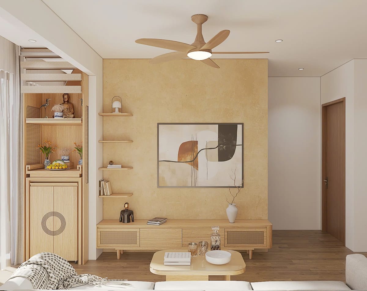 Golden Point - kệ tivi và góc thờ